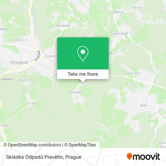 Skládka Odpadů Pravětín map