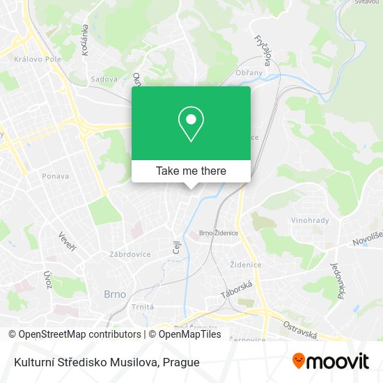 Kulturní Středisko Musilova map