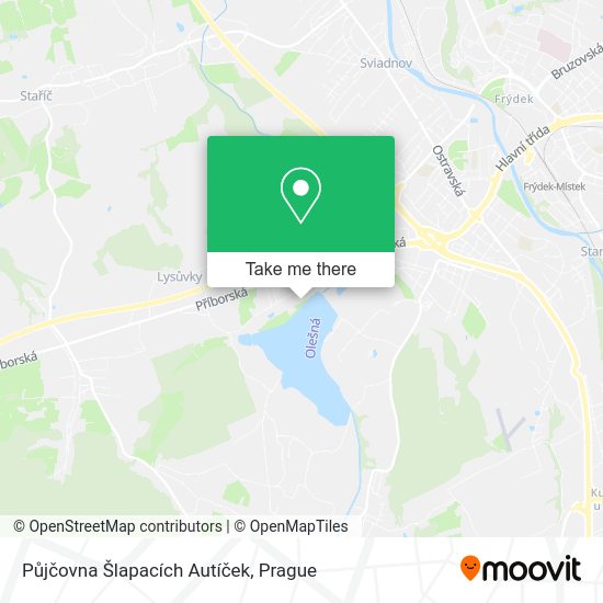 Půjčovna Šlapacích Autíček map