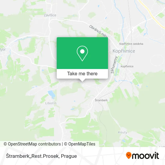 Карта Štramberk,,Rest.Prosek