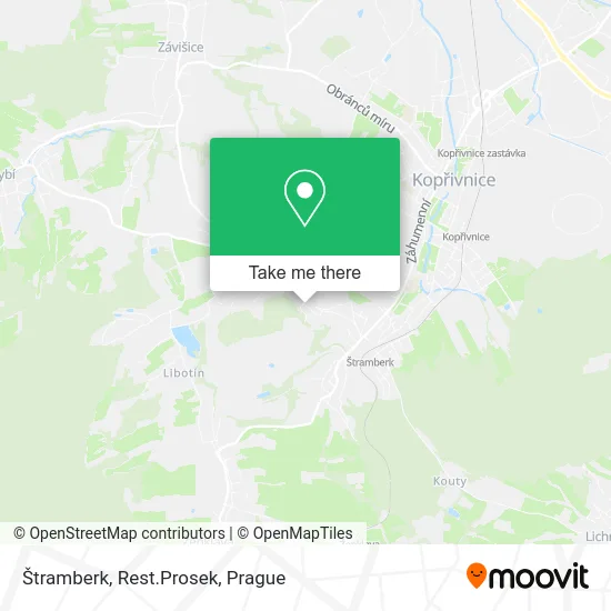 Карта Štramberk, Rest.Prosek