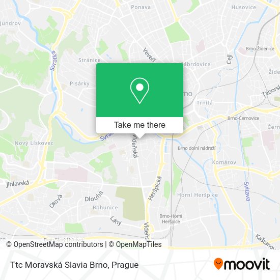 Ttc Moravská Slavia Brno map