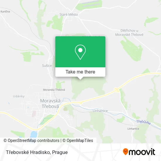 Карта Třebovské Hradisko