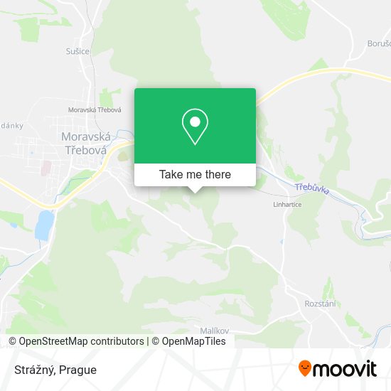Strážný map