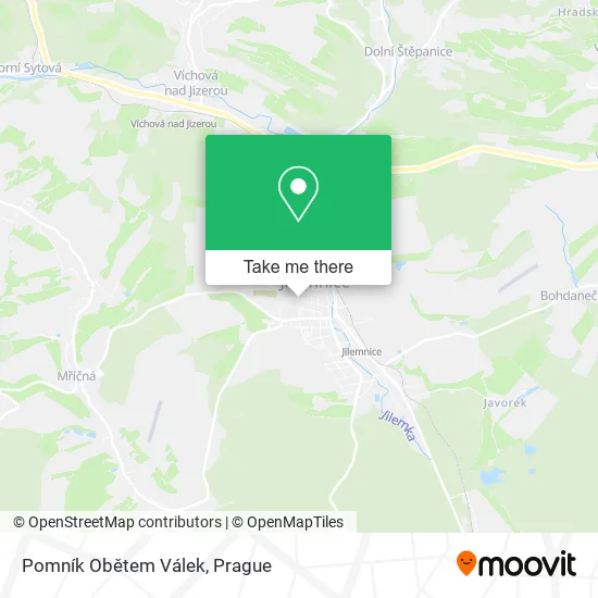 Карта Pomník Obětem Válek