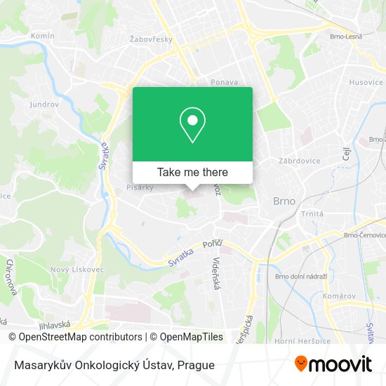 Masarykův Onkologický Ústav map