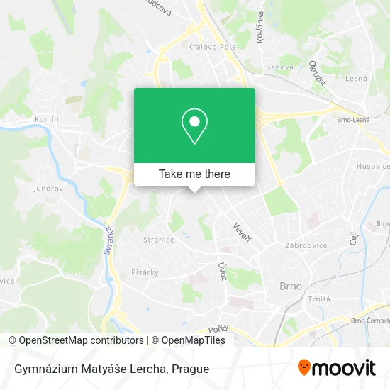 Карта Gymnázium Matyáše Lercha