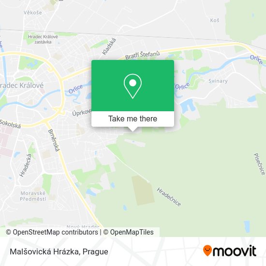 Malšovická Hrázka map