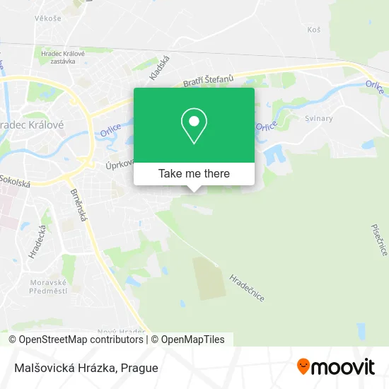 Карта Malšovická Hrázka