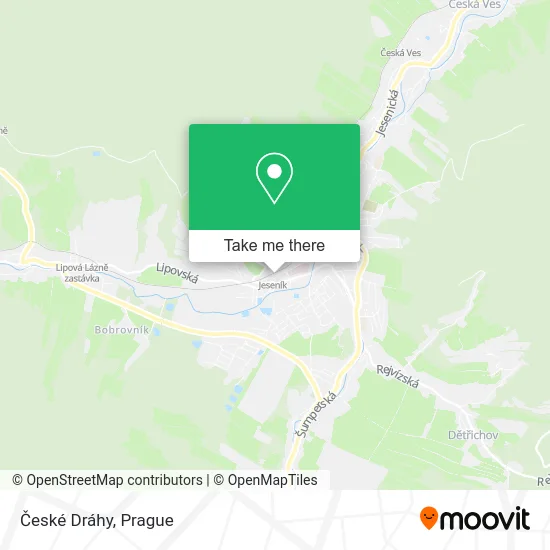 Карта České Dráhy