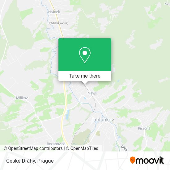 České Dráhy map