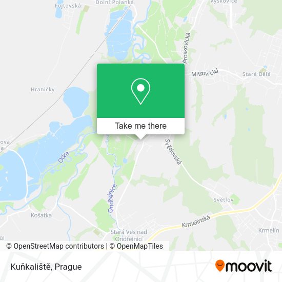 Kuňkaliště map