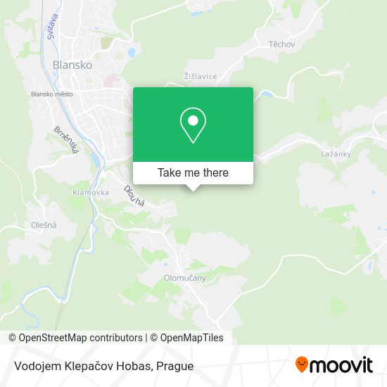 Vodojem Klepačov Hobas map