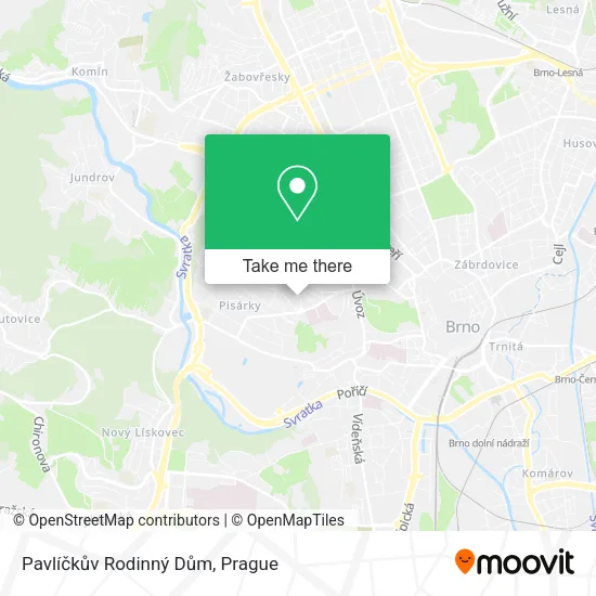 Карта Pavlíčkův Rodinný Dům