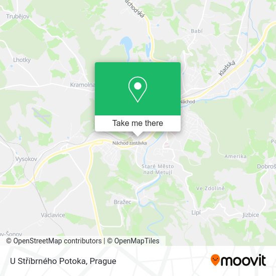 U Stříbrného Potoka map
