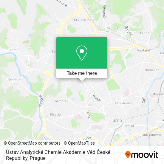 Ústav Analytické Chemie Akademie Věd České Republiky map