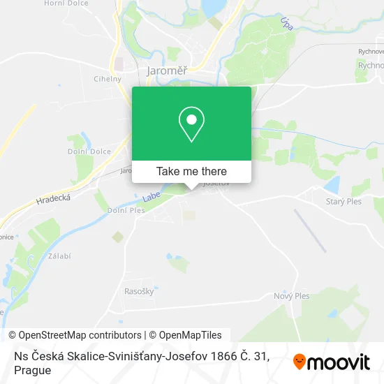 Карта Ns Česká Skalice-Svinišťany-Josefov 1866 Č. 31