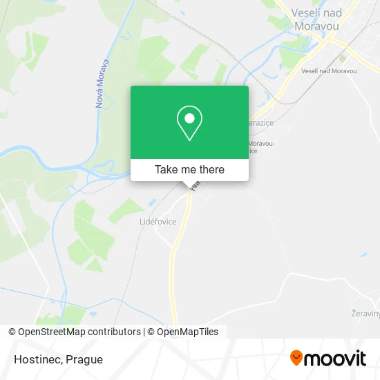 Карта Hostinec