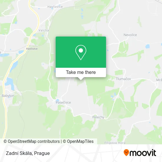 Карта Zadní Skála