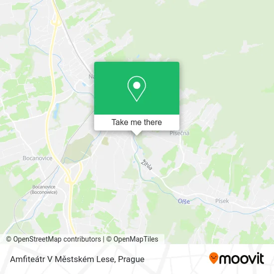 Карта Amfiteátr V Městském Lese