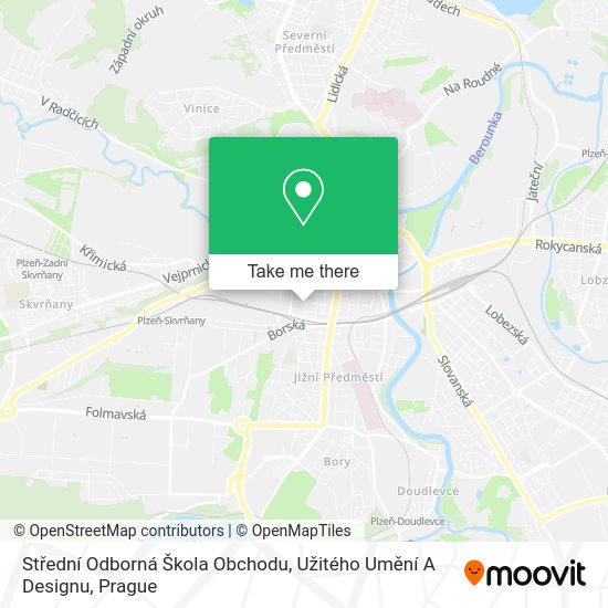Střední Odborná Škola Obchodu, Užitého Umění A Designu map