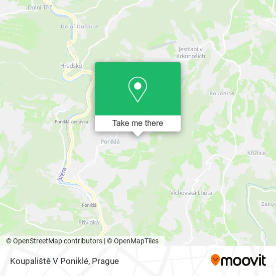 Карта Koupaliště V Poniklé