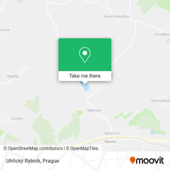 Uhřický Rybník map