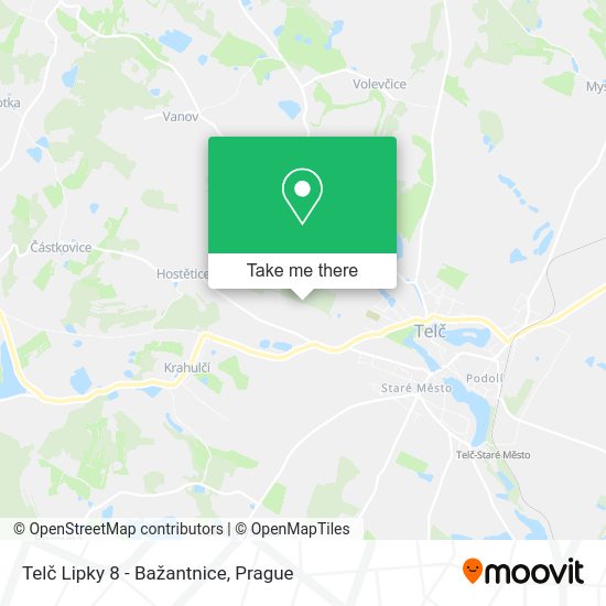 Telč Lipky 8 - Bažantnice map