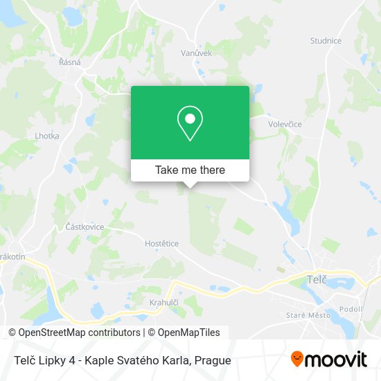 Telč Lipky 4 - Kaple Svatého Karla map