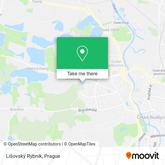 Lišovský Rybník map