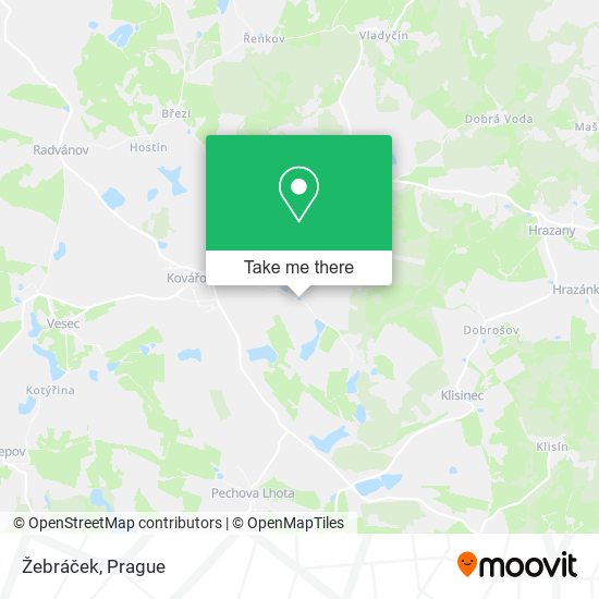 Карта Žebráček