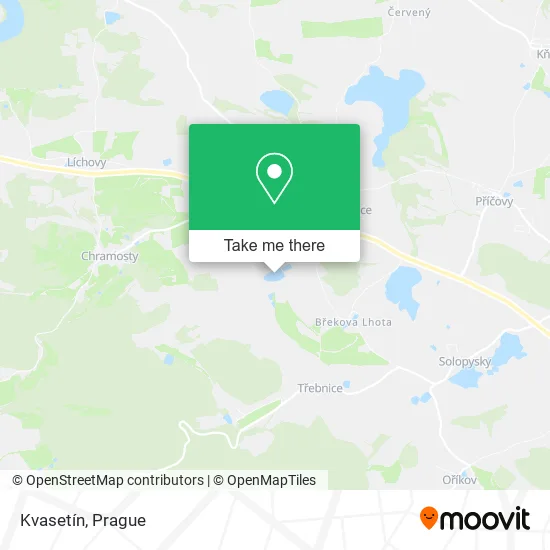 Карта Kvasetín