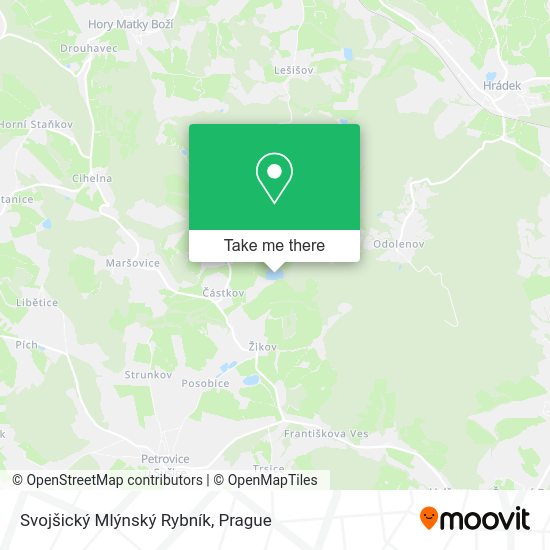 Svojšický Mlýnský Rybník map