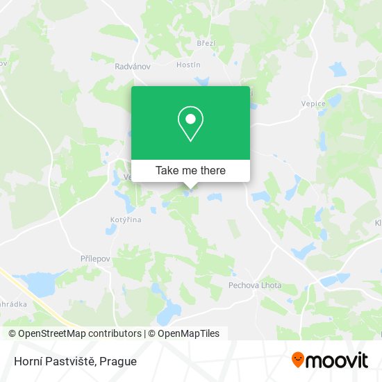 Horní Pastviště map