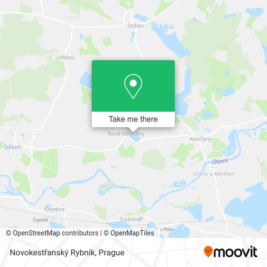 Novokestřanský Rybník map