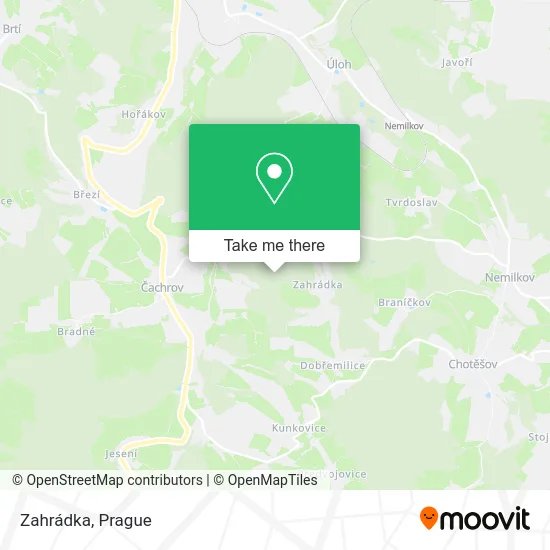 Карта Zahrádka