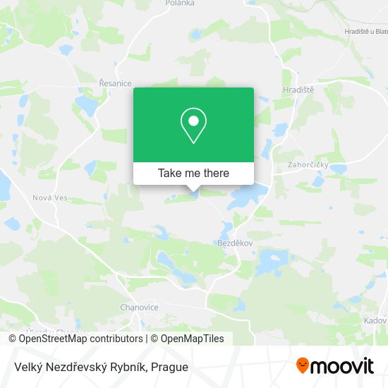 Velký Nezdřevský Rybník map