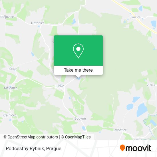 Podcestný Rybník map