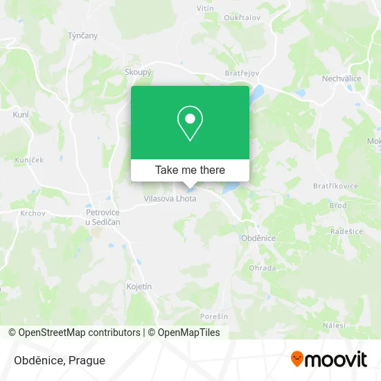 Карта Obděnice