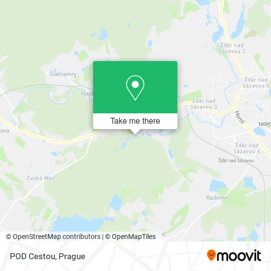 Карта POD Cestou