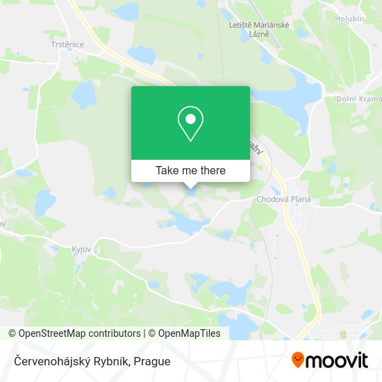 Červenohájský Rybník map