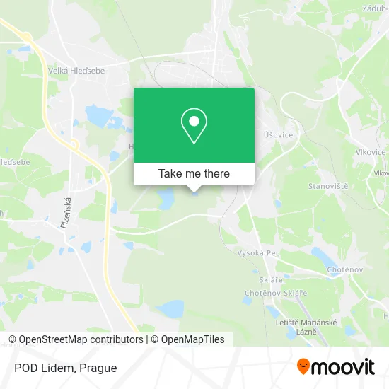 Карта POD Lidem