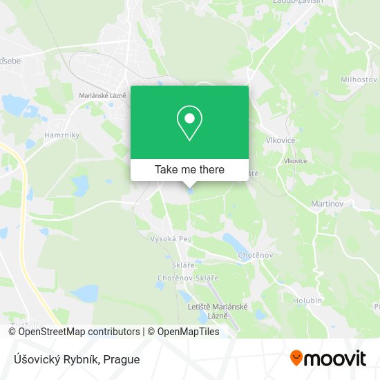 Úšovický Rybník map