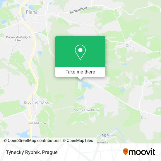Týnecký Rybník map