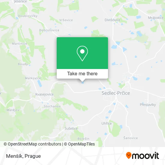 Menšík map