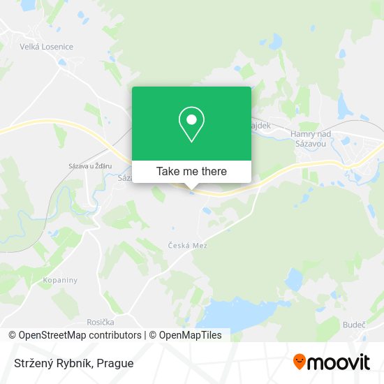 Stržený Rybník map