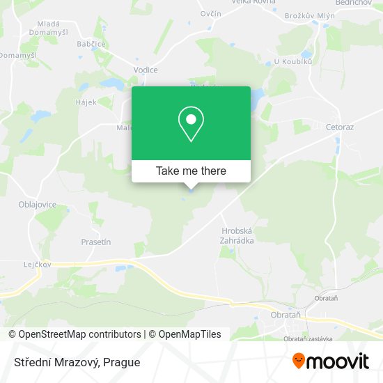 Střední Mrazový map