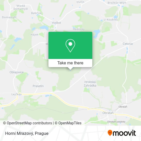 Horní Mrazový map