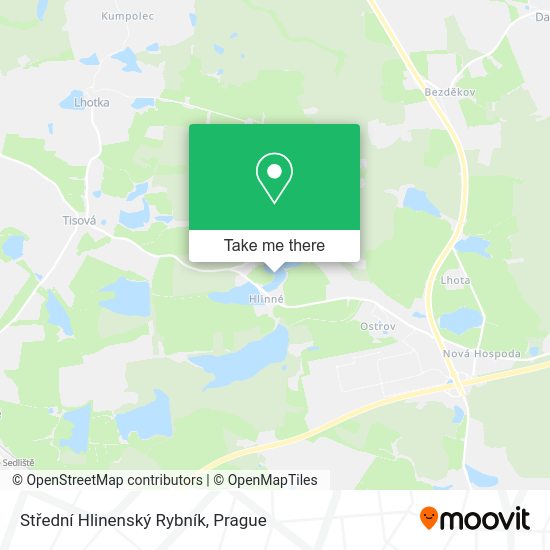 Střední Hlinenský Rybník map
