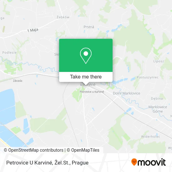 Карта Petrovice U Karviné, Žel.St.